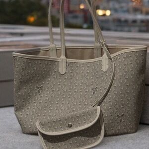 Goyard White and Cream Tote Bag